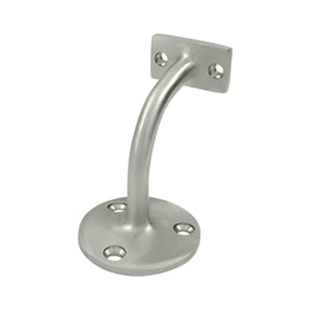 Dendesigns 3.18 in. Projection Light Duty Hand Rail Brackets- Satin Nickel - Solid DE3853631